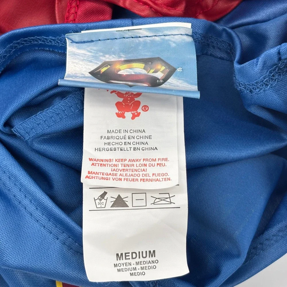 Rubies Supergirl Costume Dress with Detachable Cape Kids Medium Blue Red DC